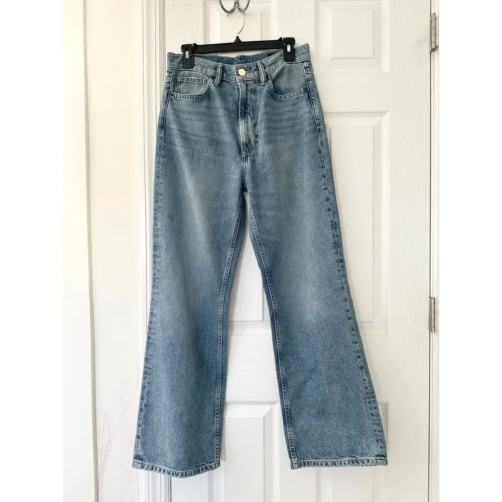 Allsaints Relaxed Fit Wide Leg Indigo Blue W063EB Denim Jeans Waist 26 W063EB - Picture 1 of 12